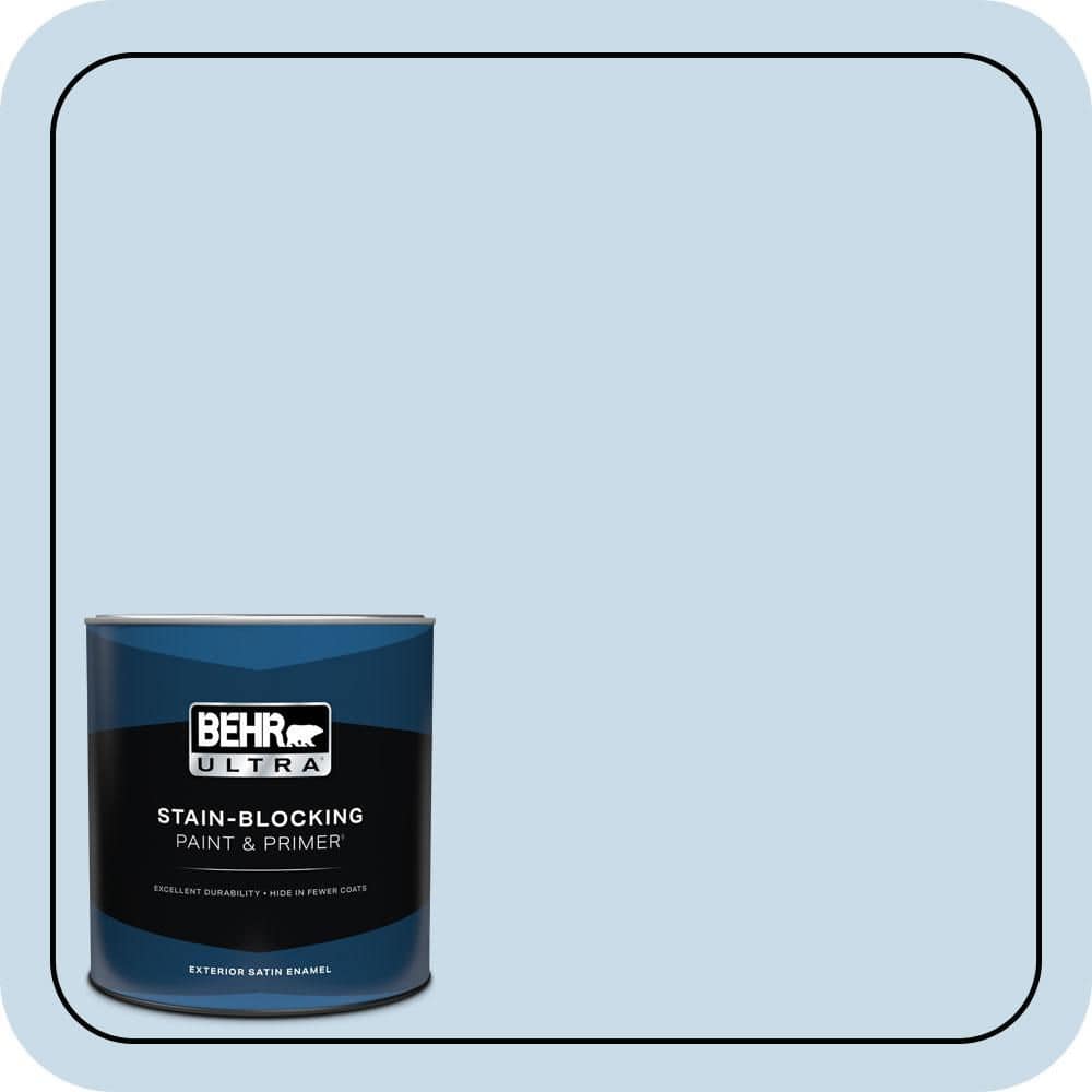 BEHR ULTRA 1 qt. #M510-1 Blue Me Away Satin Enamel Exterior Paint & Primer