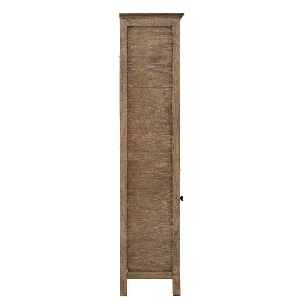 Home Decorators Collection Stanhope 20 in. W x 15 in. D x 68 in. H Gray Freestanding Linen Cabinet (2)