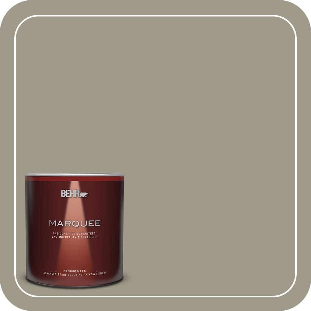 BEHR MARQUEE 1 qt. #QE-58 Moon Rock Matte Interior Paint & Primer