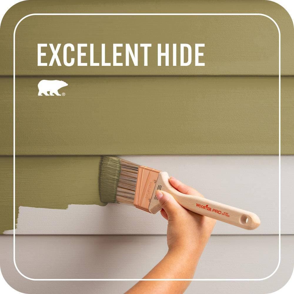 BEHR PREMIUM PLUS 5 gal. #PPU9-02 Lucky Bamboo Flat Exterior Paint & Primer (4)
