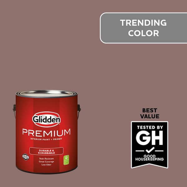 Glidden Premium 1 gal. Oakwood Brown PPG1054-6 Eggshell Interior Latex Paint (2)