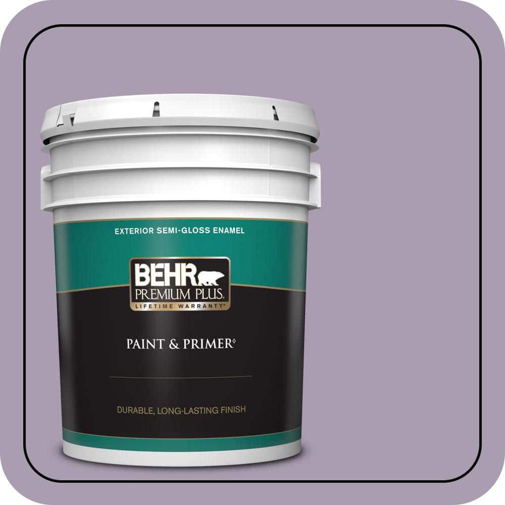 BEHR PREMIUM PLUS 5 gal. #PPU16-12 Charm Semi-Gloss Enamel Exterior Paint & Primer