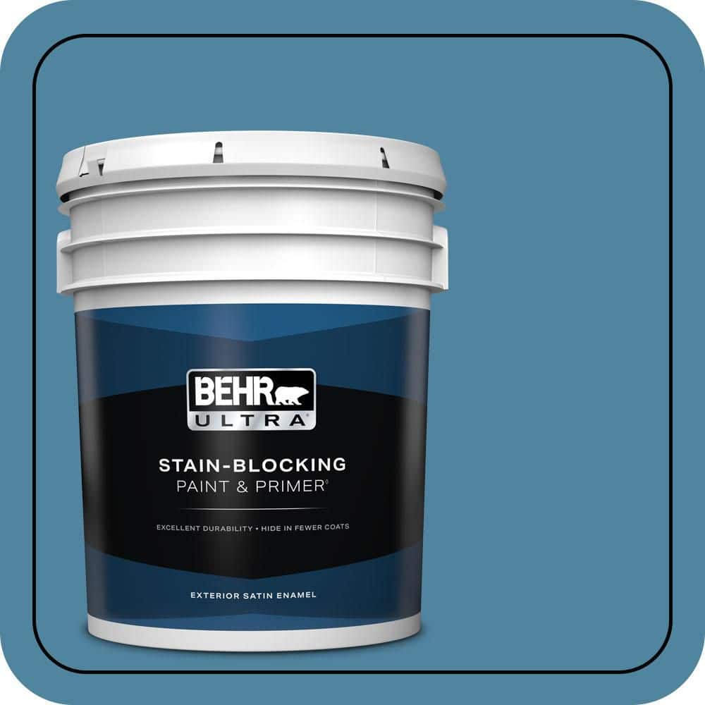 BEHR ULTRA 5 gal. #S490-5 Jay Bird Satin Enamel Exterior Paint & Primer