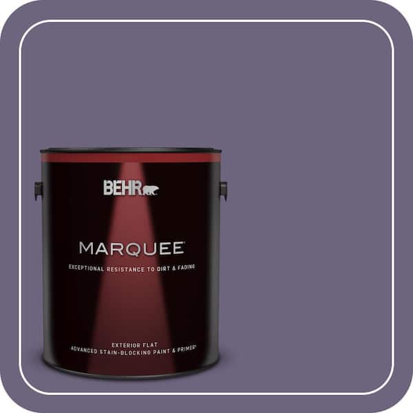 BEHR MARQUEE 1 gal. #650F-6 Victorian Iris Flat Exterior Paint & Primer (2)