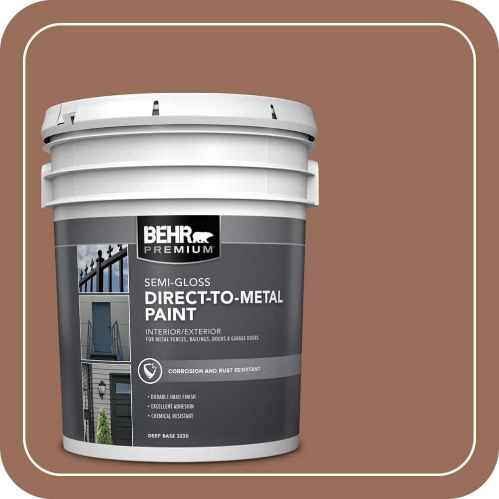 BEHR PREMIUM 5 gal. #S200-6 Timeless Copper Semi-Gloss Direct to Metal Interior/Exterior Paint
