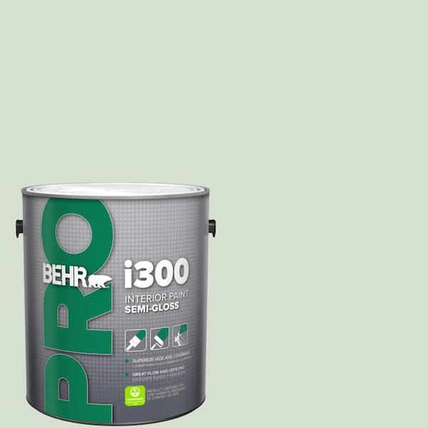 BEHR PRO 1 gal. #S400-2 Comforting Green Semi-Gloss Interior Paint (2)