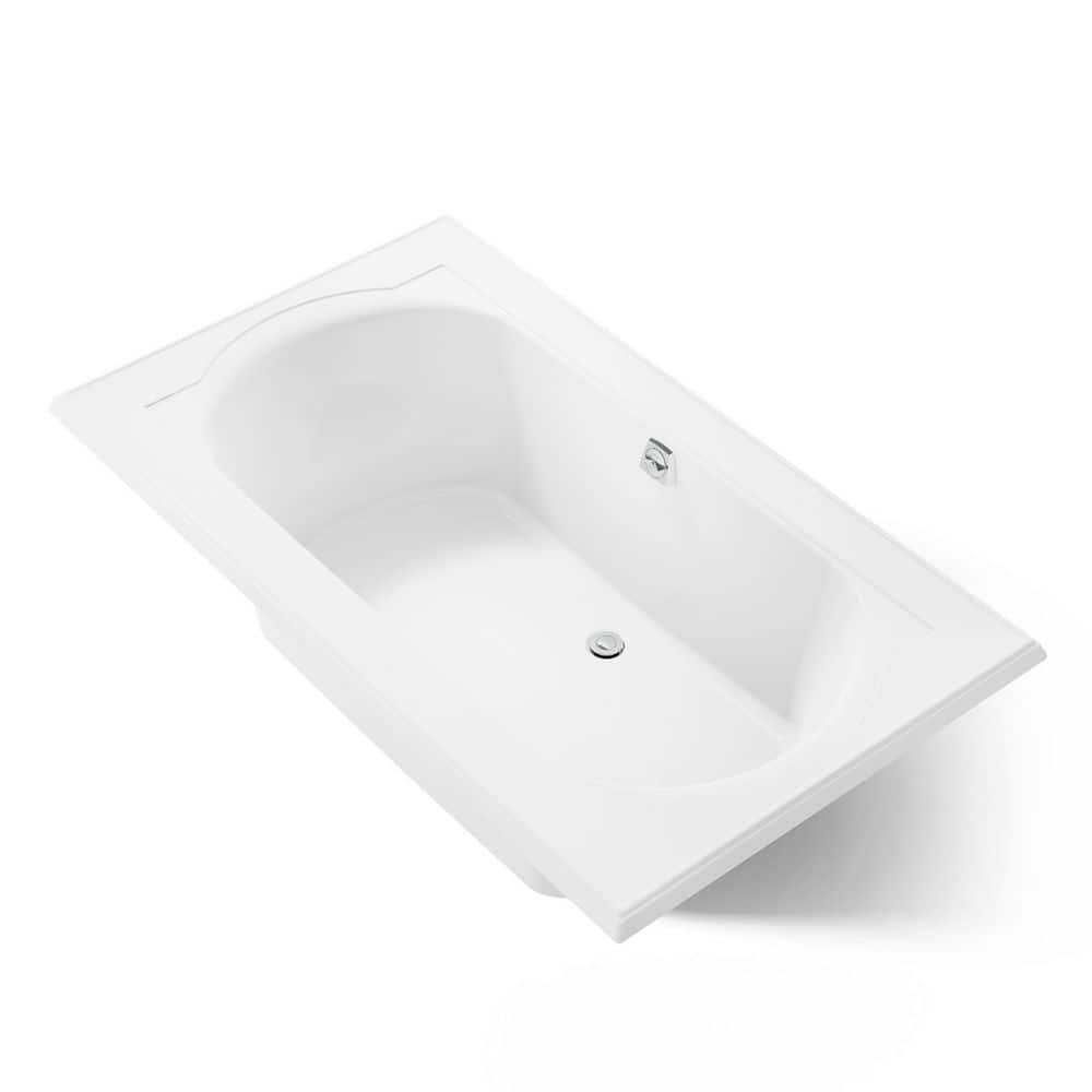 KOHLER Memoirs 72 in. x 42 in. Rectangular Soaking Bathtub with Center Drain in White (1)