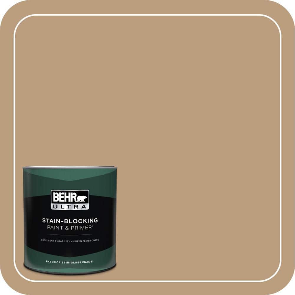 BEHR ULTRA 1 qt. #PPH-11 Cardboard Color Semi-Gloss Enamel Exterior Paint & Primer