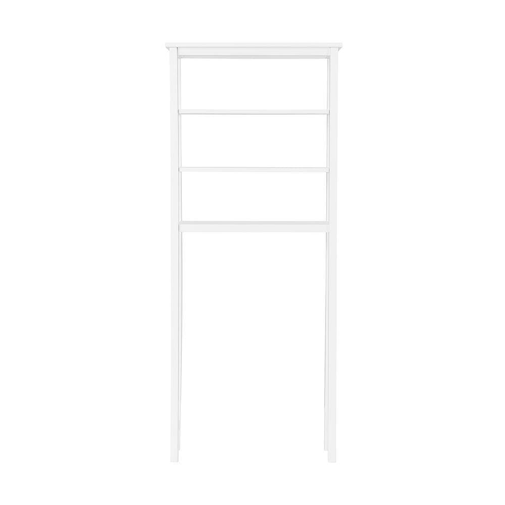 Alaterre Furniture Dover 27 in. W Over Toilet Space Saver with Open Shelving in White (3)