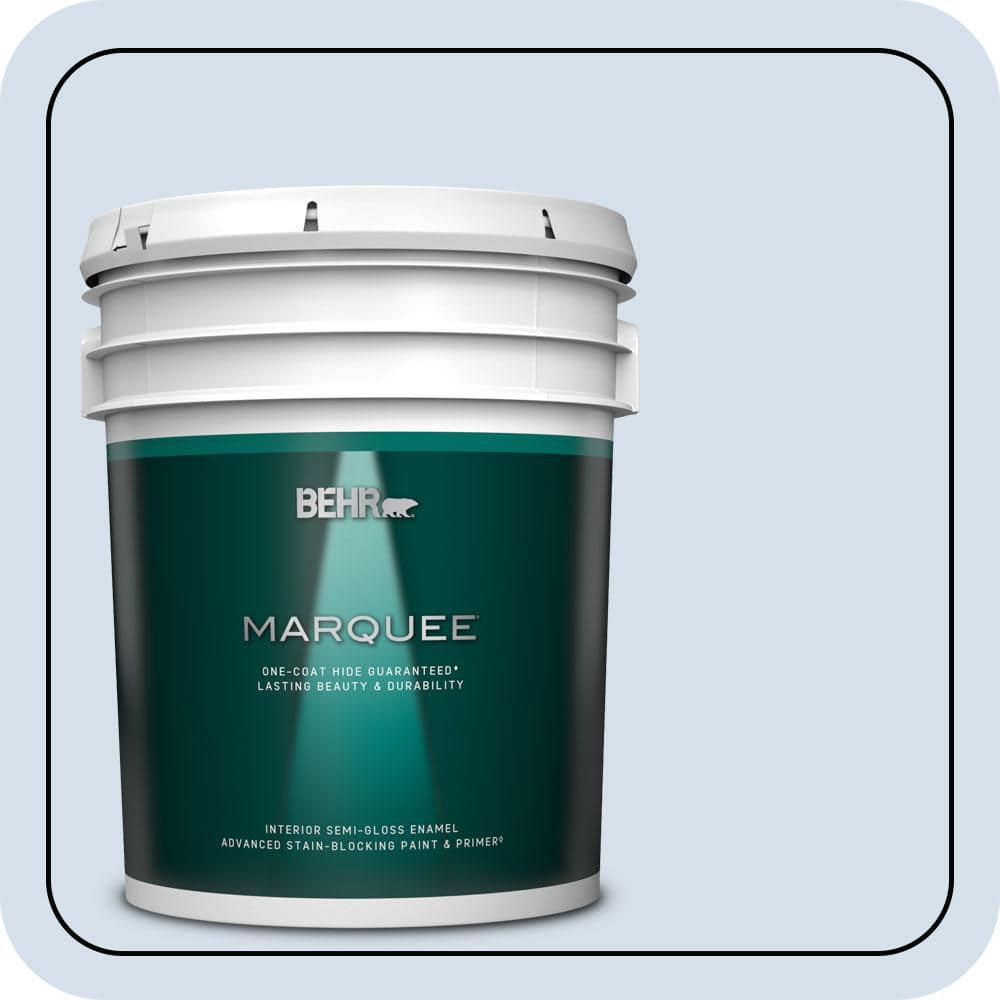 BEHR MARQUEE 5 gal. #610C-1 Northern Star Semi-Gloss Enamel Interior Paint & Primer