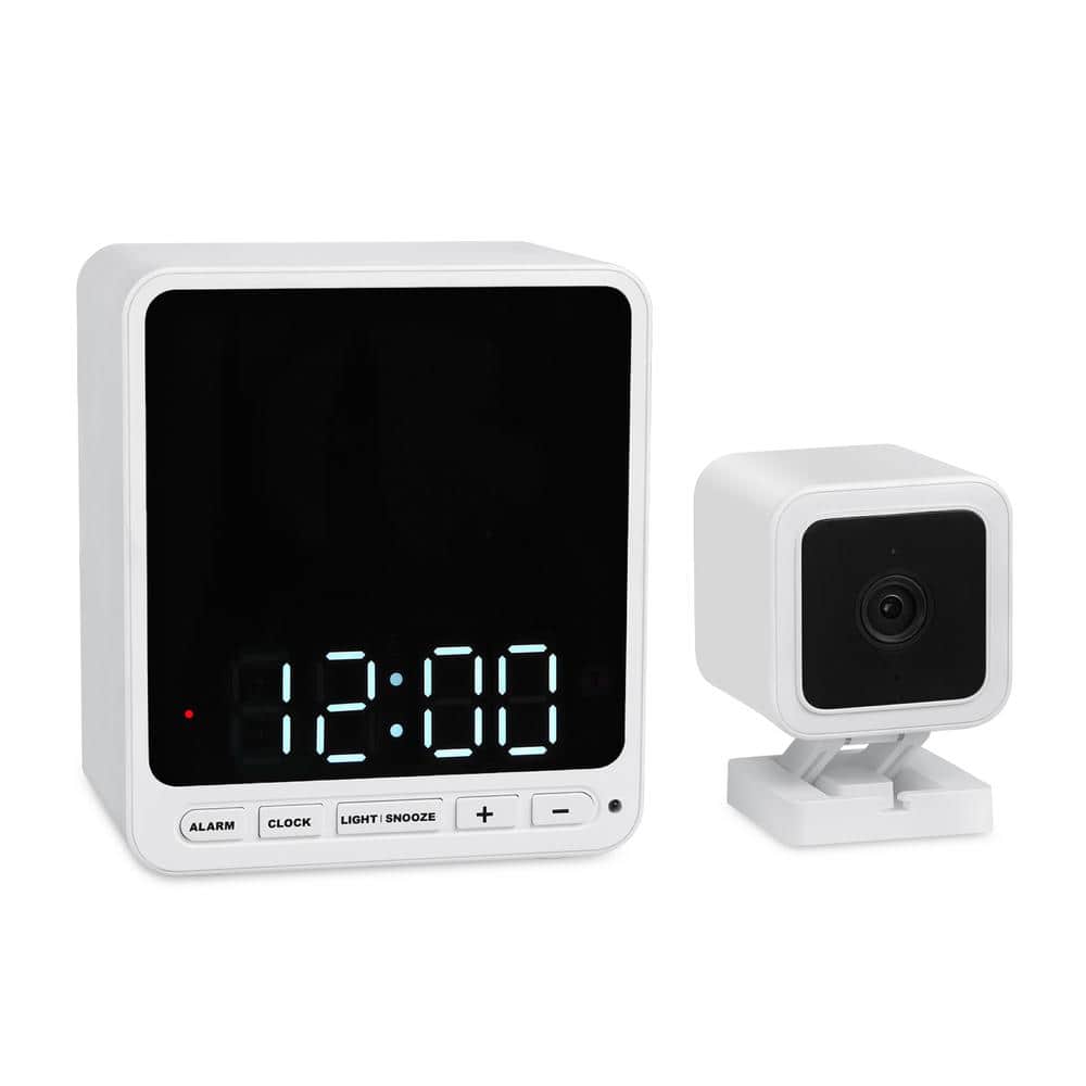 Wasserstein Alarm Clock Camera Case - Compatible with Wyze Camera V4/V3/V3 Pro/OG - Cover for Low-Key Camera Placement