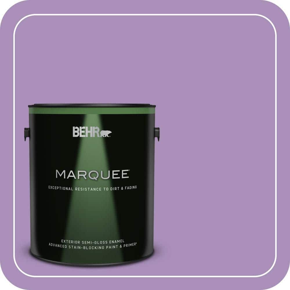 BEHR MARQUEE 1 gal. #650B-5 Garden Pansy Semi-Gloss Enamel Exterior Paint & Primer
