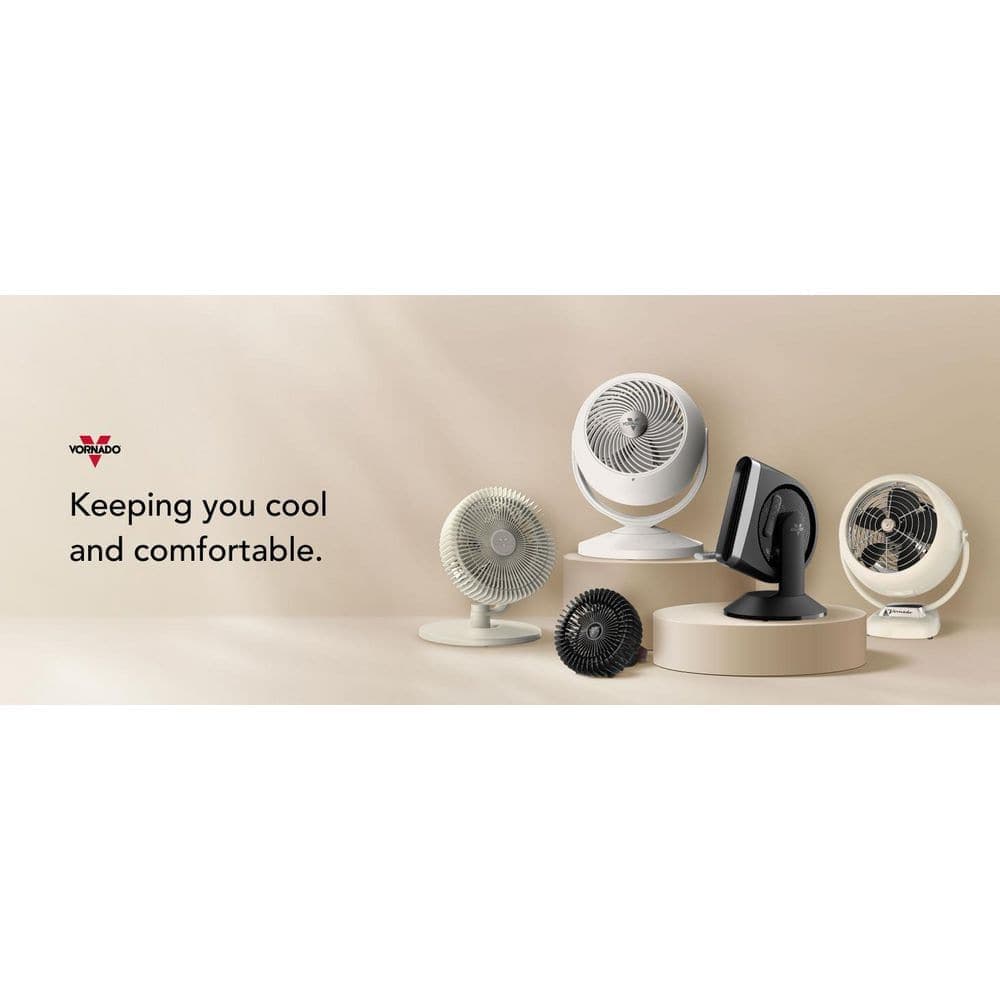 Vornado VORA8 8.34 in. 10 fan speeds Floor Fan in Alabaster with OmniWave multi-axis oscillation (3)