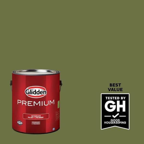Glidden Premium 1 gal. PPG1122-7 Oakmoss Satin Interior Paint (2)
