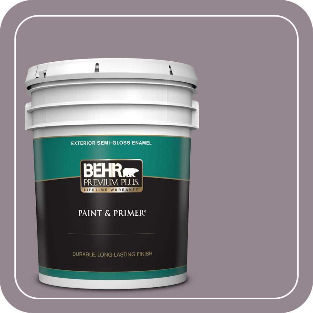 BEHR PREMIUM PLUS 5 gal. #MQ1-32 Cinema Screen Semi-Gloss Enamel Exterior Paint & Primer