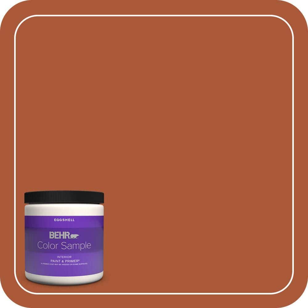 BEHR PREMIUM PLUS 8 oz. #S-H-220 Summer Heat Eggshell Enamel Interior Paint & Primer Color Sample
