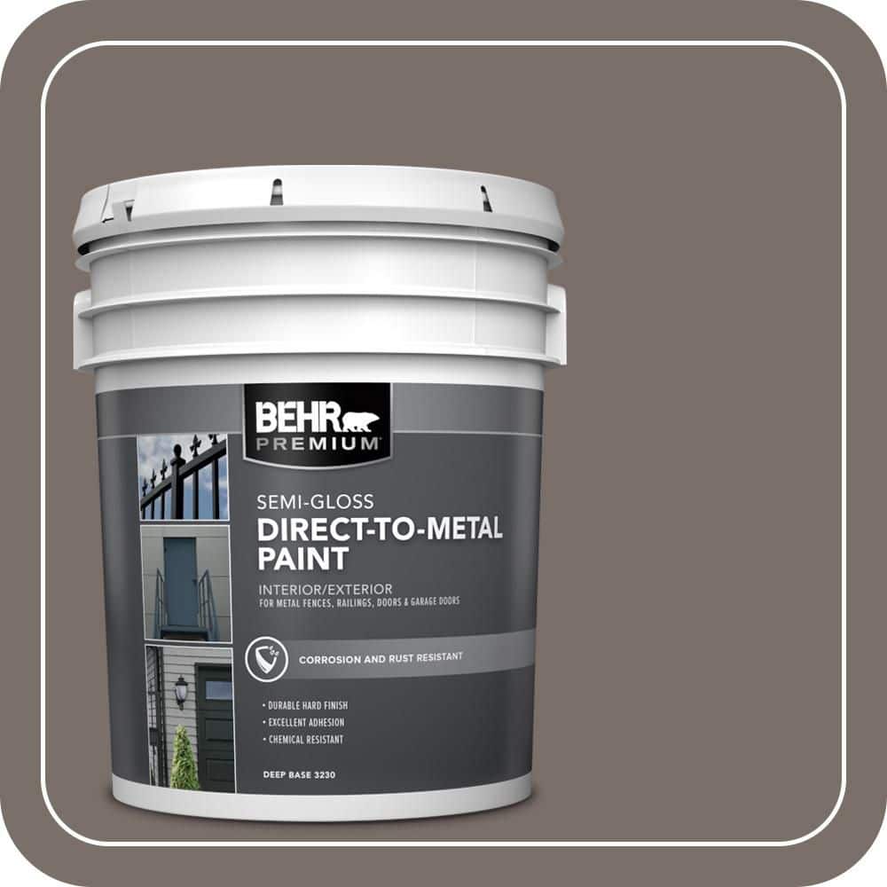 BEHR PREMIUM 5 gal. #N200-6 Kindling Semi-Gloss Direct to Metal Interior/Exterior Paint