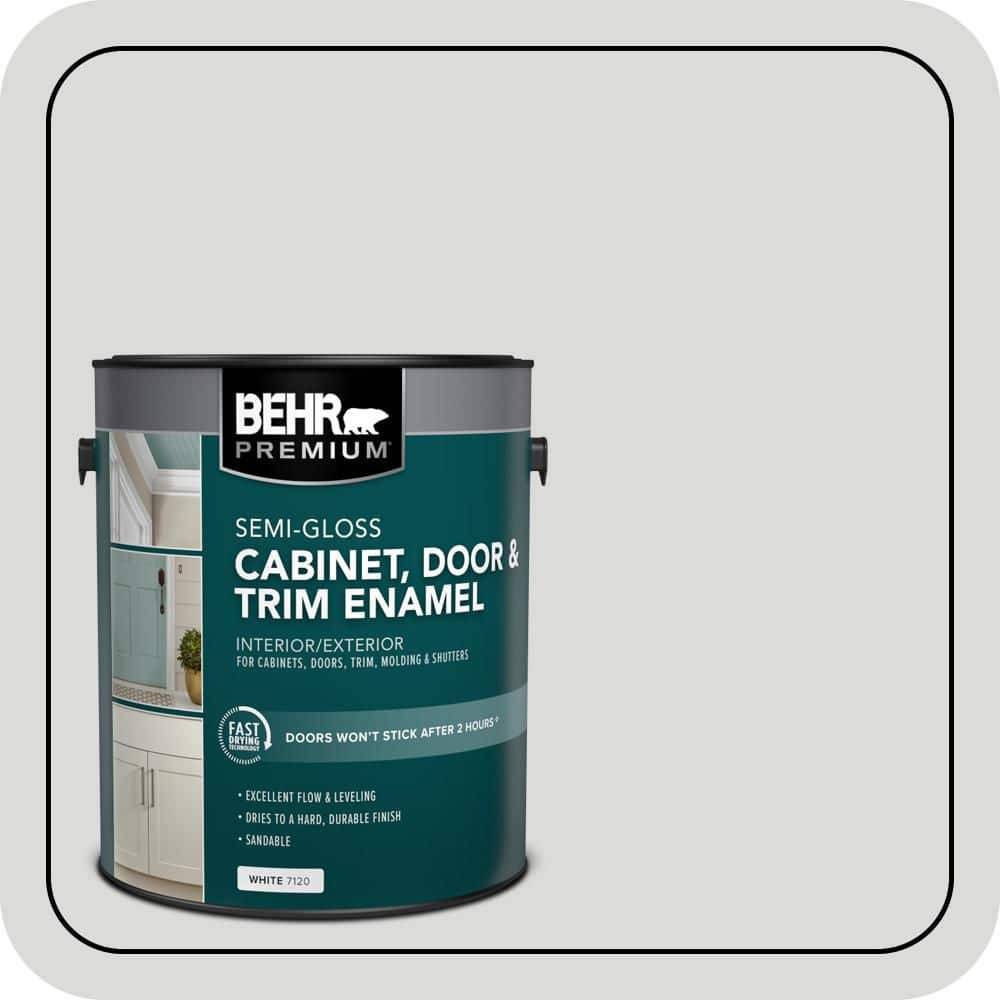 BEHR PREMIUM 1 gal. #790E-1 Subtle Touch Semi-Gloss Enamel Interior/Exterior Cabinet, Door & Trim Paint