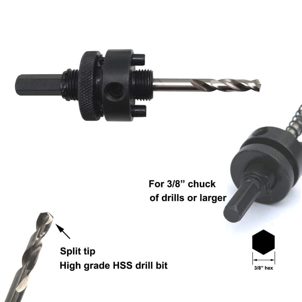 Unbranded 6-1/4 in. Bi-Metal Hole Saw for Wood Soft Metal Drywall Plasterboard Plywood with Arbor Mandrel (2)