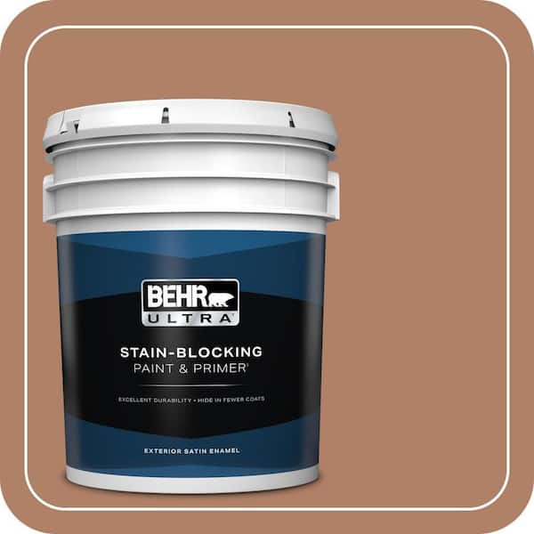 BEHR ULTRA 5 gal. #S210-5 Cider Spice Satin Enamel Exterior Paint & Primer (2)