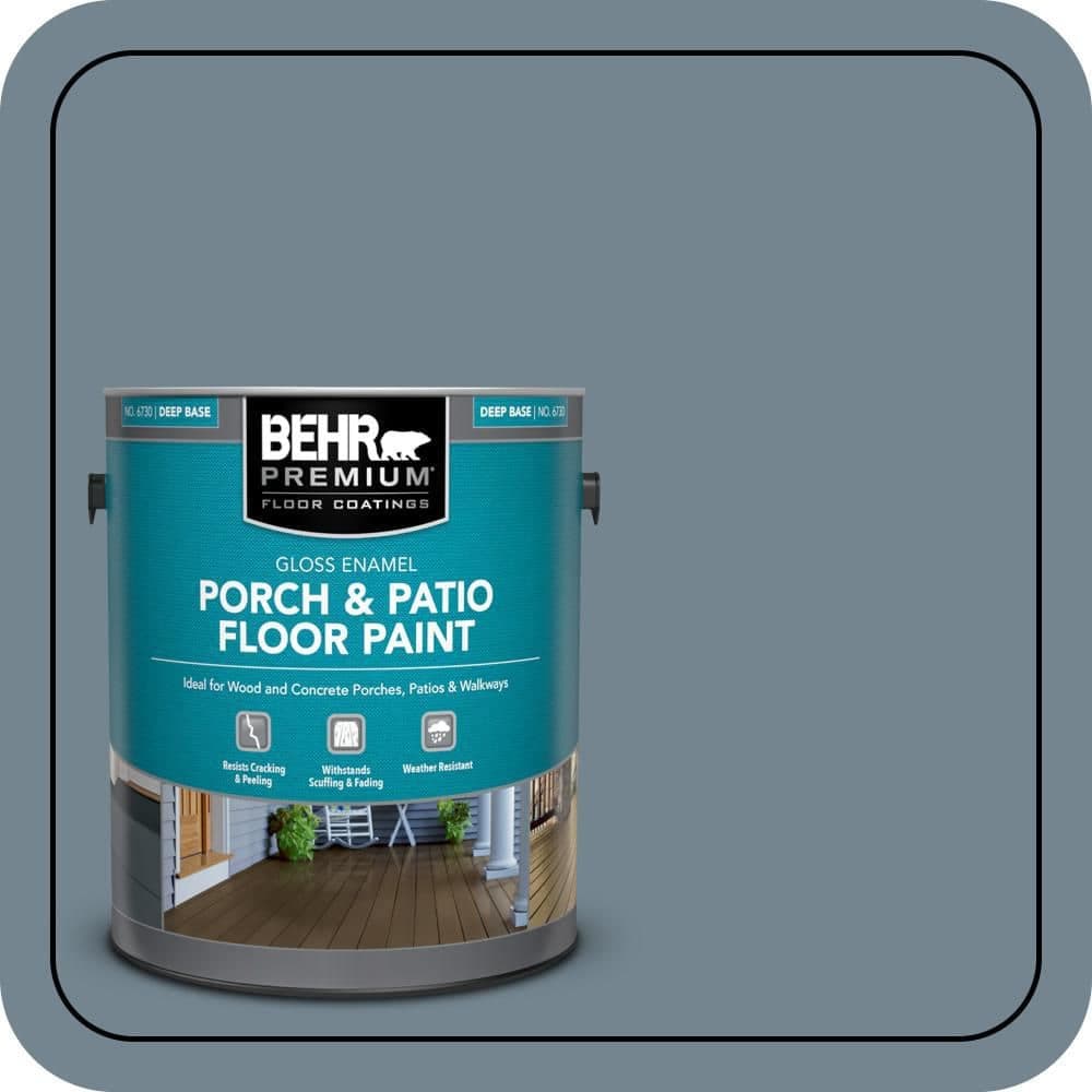 BEHR PREMIUM 1 gal. #N480-5 Adirondack Blue Gloss Enamel Interior/Exterior Porch and Patio Floor Paint