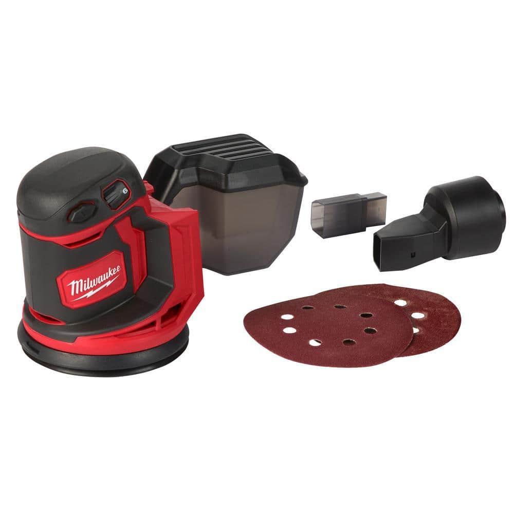 Milwaukee M18 18V Lithium-Ion Cordless 5 in. Random Orbit Sander with Two 3.0 Ah Batteries