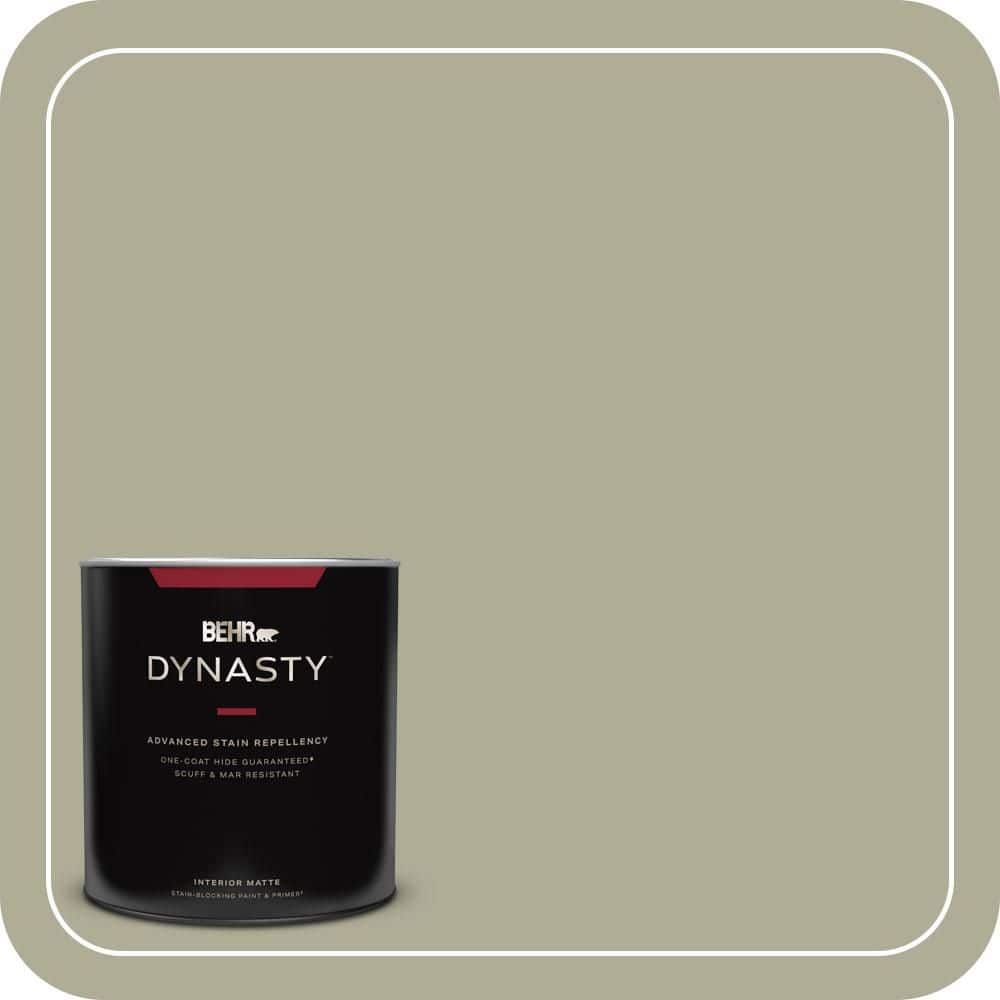 BEHR DYNASTY 1 qt. #MQ6-27 Sage Wisdom One-Coat Hide Matte Interior Stain-Blocking Paint and Primer