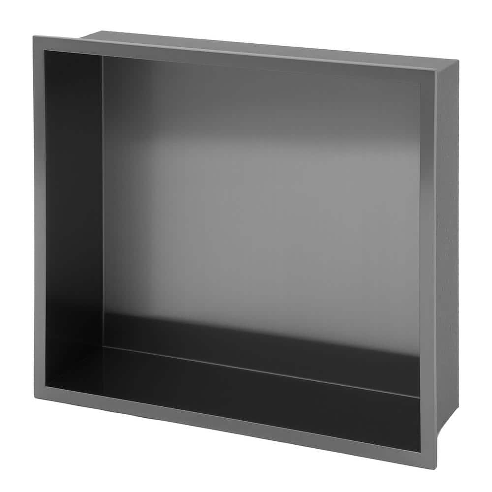 cadeninc 13 in. W x 15 in. H x 3.94 in. D Stainless Steel Shower Niche in Brushed Nickel (1)