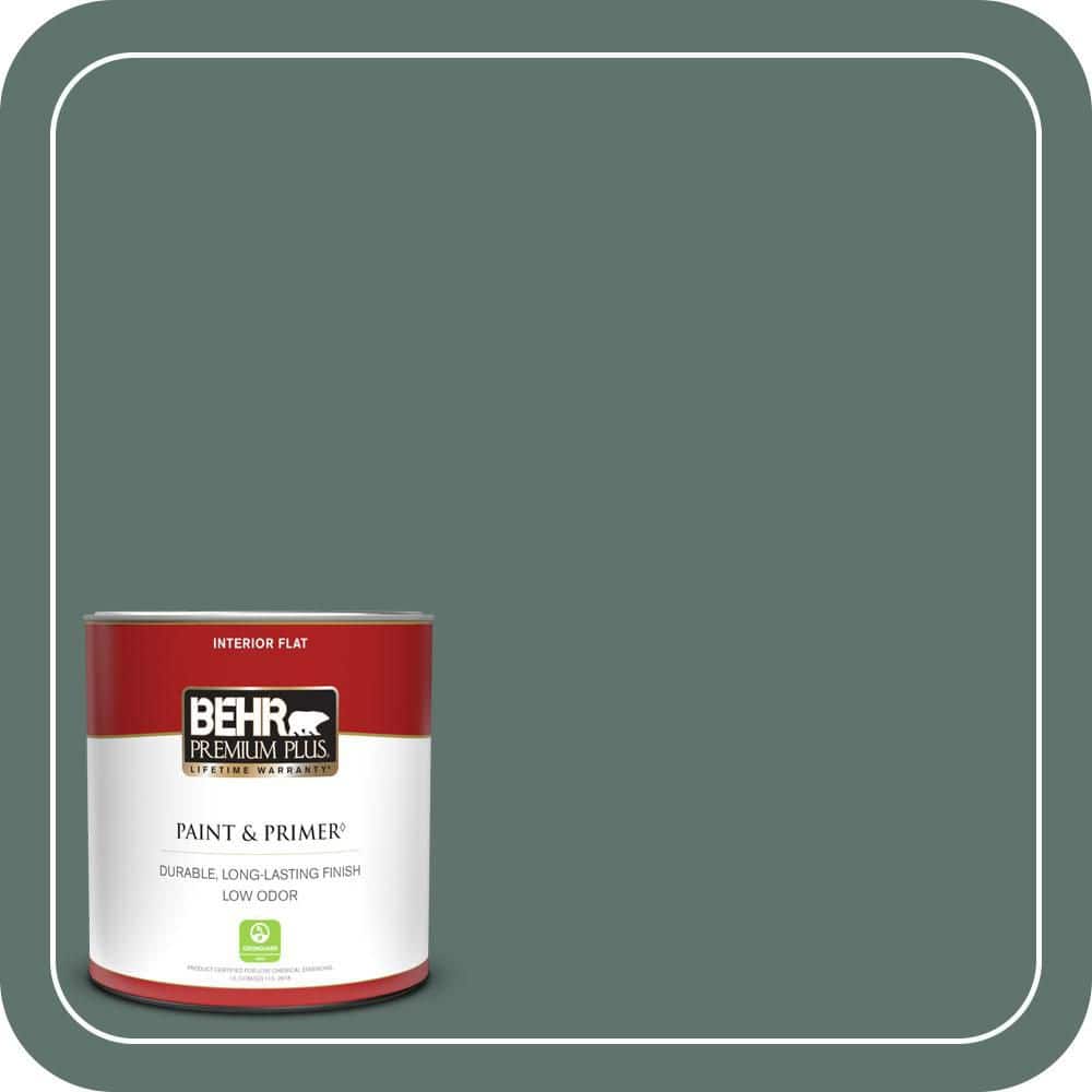 BEHR PREMIUM PLUS #PPU12-17 Cameroon Green Enamel Interior/Exterior Paint & Primer Color Sample (1)