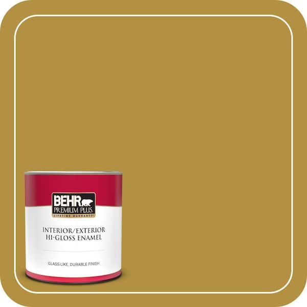 BEHR PREMIUM PLUS #370D-7 Venetian Gold Flat Low Odor & Primer (4)