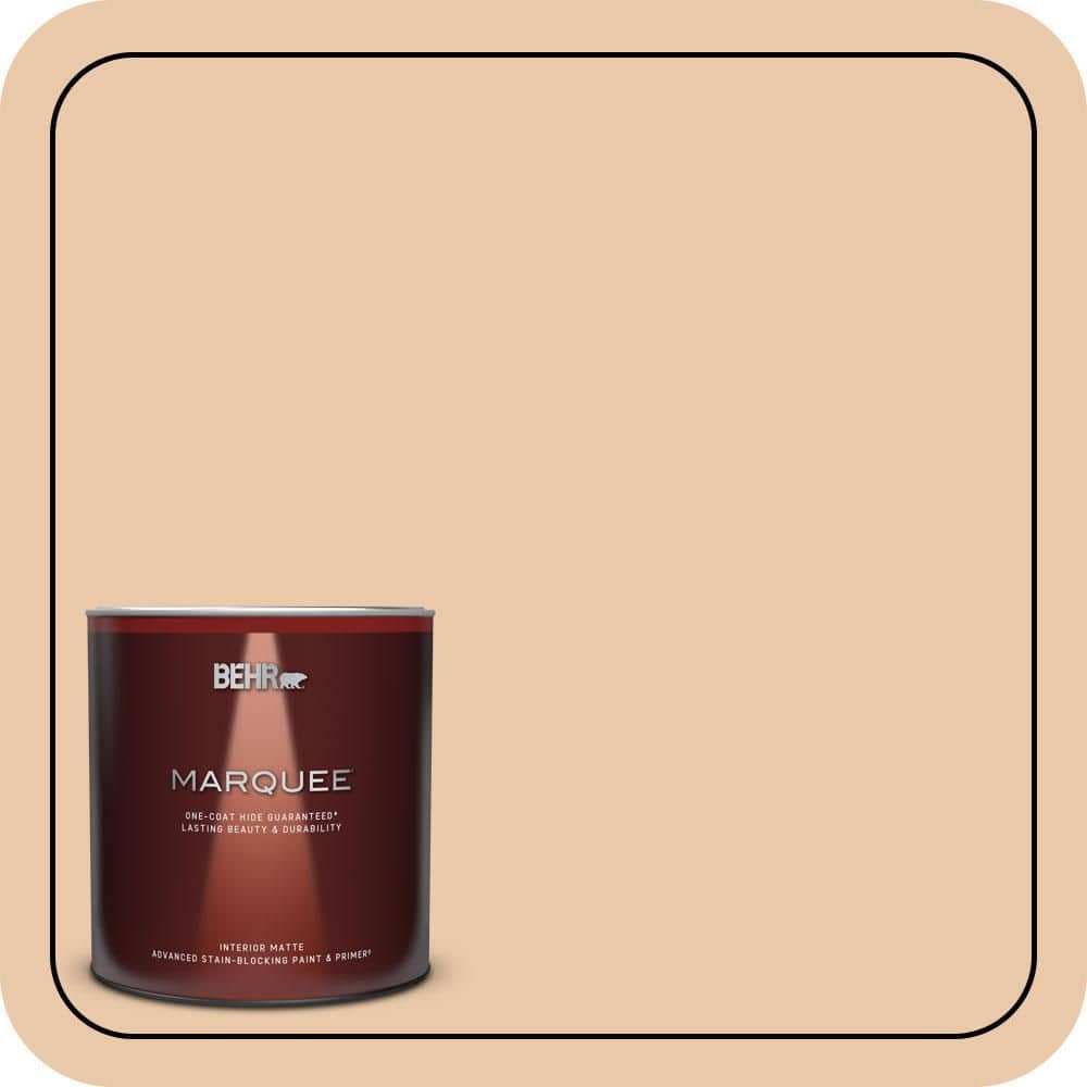 BEHR MARQUEE 1 qt. #S250-2 Almond Biscuit Matte Interior Paint & Primer