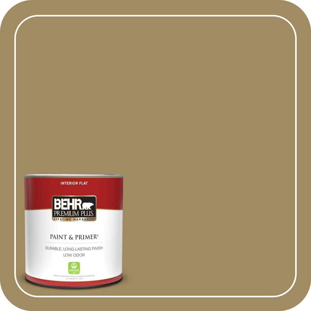 BEHR PREMIUM PLUS 1 qt. #S320-6 Garden Salt Green Flat Low Odor Interior Paint & Primer