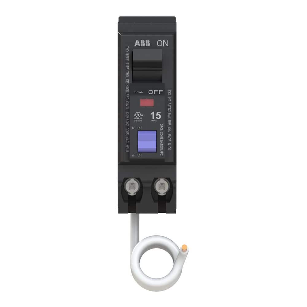 ABB 15 Amp Single-Pole Dual Function Arc Fault/GFCI Breaker (THQL1115DFA) (1)