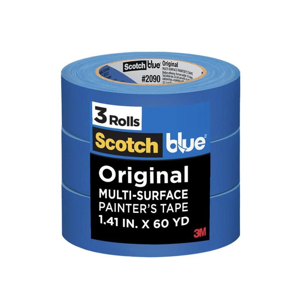 3M ScotchBlue 1.41 In. x 60 Yds. Original Multi-Surface Painter's Tape (3 Rolls) (3)