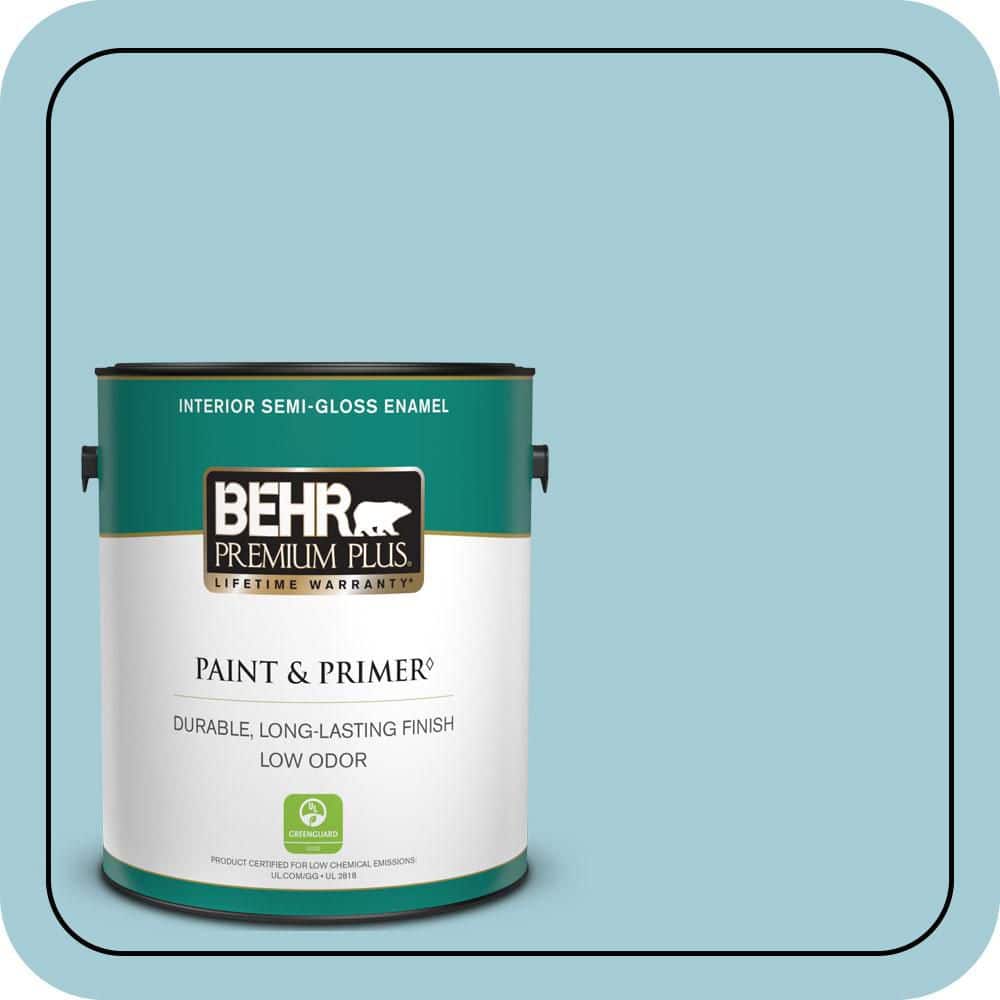 BEHR PREMIUM PLUS 1 gal. #S460-2 Drip Semi-Gloss Enamel Low Odor Interior Paint & Primer