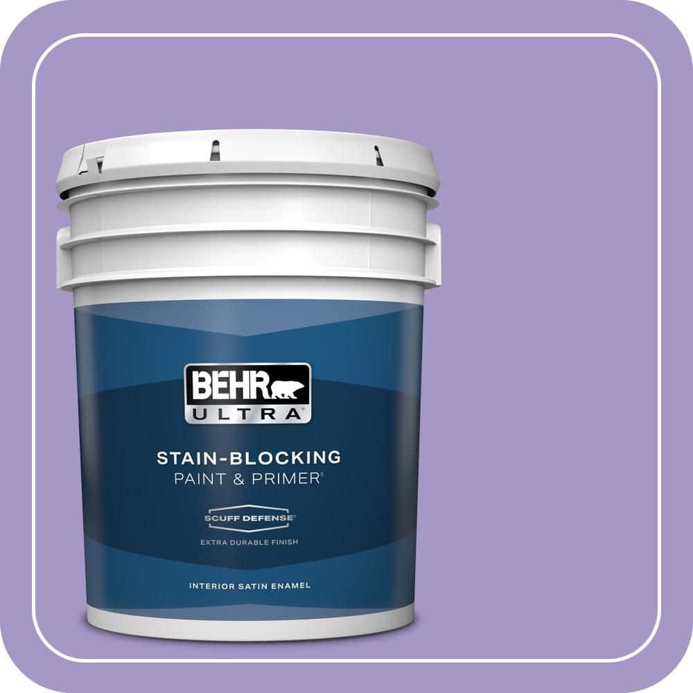 BEHR ULTRA 5 gal. #640B-5 Bloomsberry Extra Durable Satin Enamel Interior Paint & Primer
