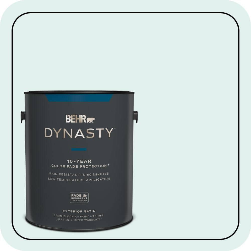 BEHR DYNASTY 1 gal. #500C-1 Himalayan Mist Satin Enamel Exterior Stain-Blocking Paint & Primer