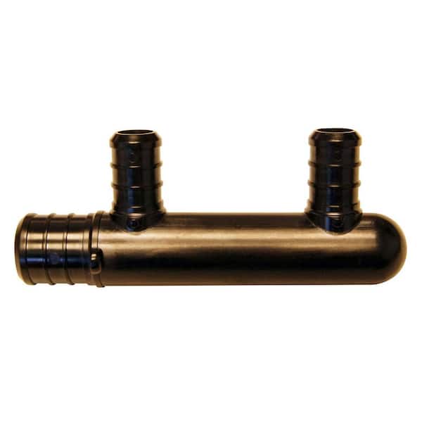 Apollo 3/4 in. x 1/2 in. PEX-B Barb Poly-Alloy 2-Port Closed Manifold (2)