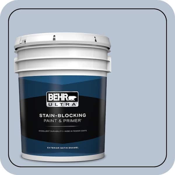 BEHR ULTRA 5 gal. #590E-3 Hyacinth Tint Satin Enamel Exterior Paint & Primer (2)
