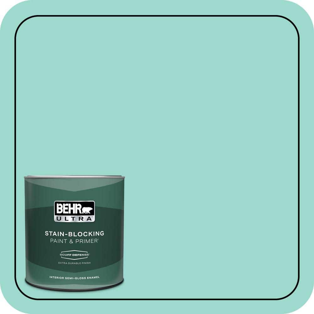BEHR ULTRA 1 qt. #P440-3 Fish Pond Extra Durable Semi-Gloss Enamel Interior Paint & Primer