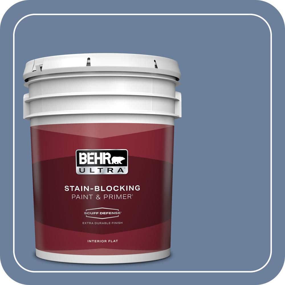 BEHR ULTRA 5 gal. #MQ5-52 Lead Cast Extra Durable Flat Interior Paint & Primer