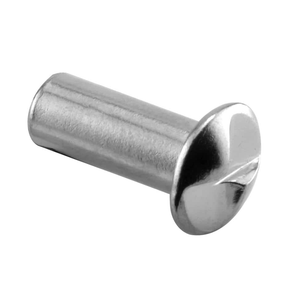 Prime-Line One Way Barrel Nut, #10-24 x 1/2 in., Chrome Plated Steel (100-Pack)