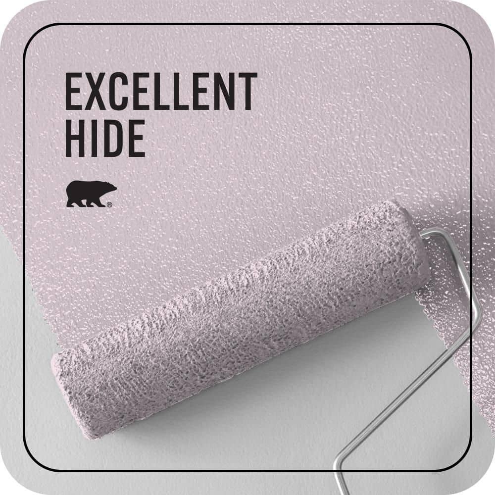 BEHR PREMIUM PLUS 5 gal. #M120-1 Pink Proposal Ceiling Flat Interior Paint & Primer (3)