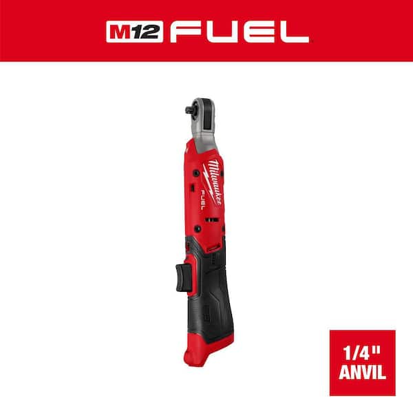 Milwaukee M12 FUEL 12V Lithium-Ion Compact 1/4 in. Cordless Ratchet (Tool-Only) (2)