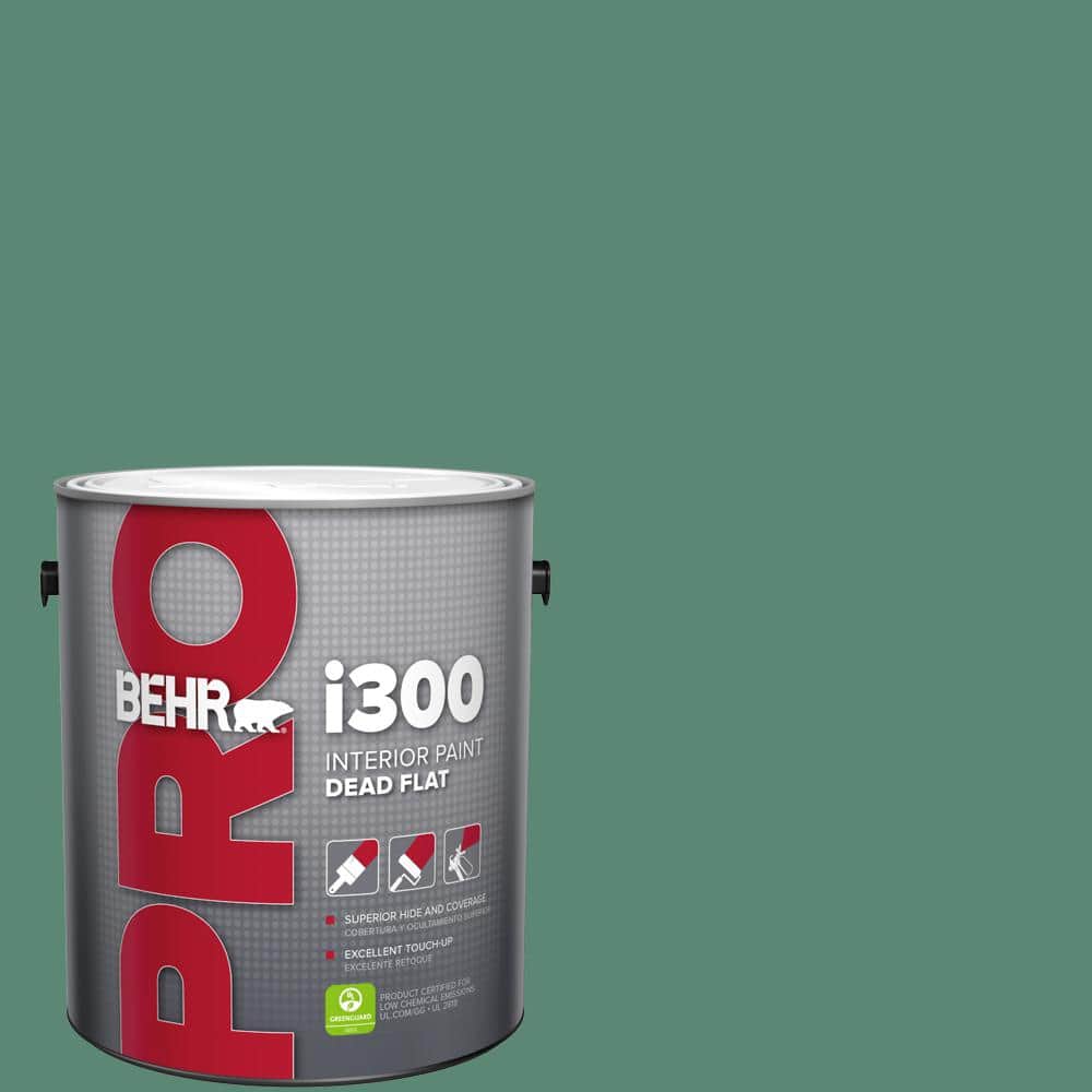 BEHR PRO 1 gal. #MQ6-43 Dark Jade Dead Flat Interior Paint (1)
