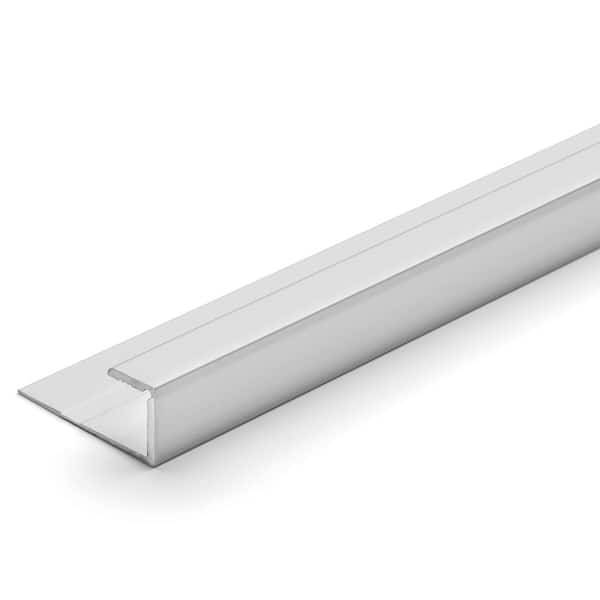 TrimMaster Satin Silver 5.5 mm x 84 in. Aluminum Square Cap Floor Transition Strip
