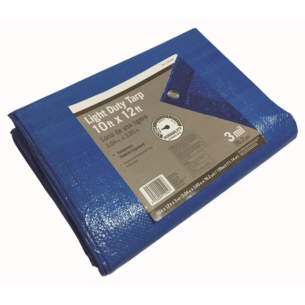 Unbranded 10 ft. x 12 ft. Blue Light Duty Tarp