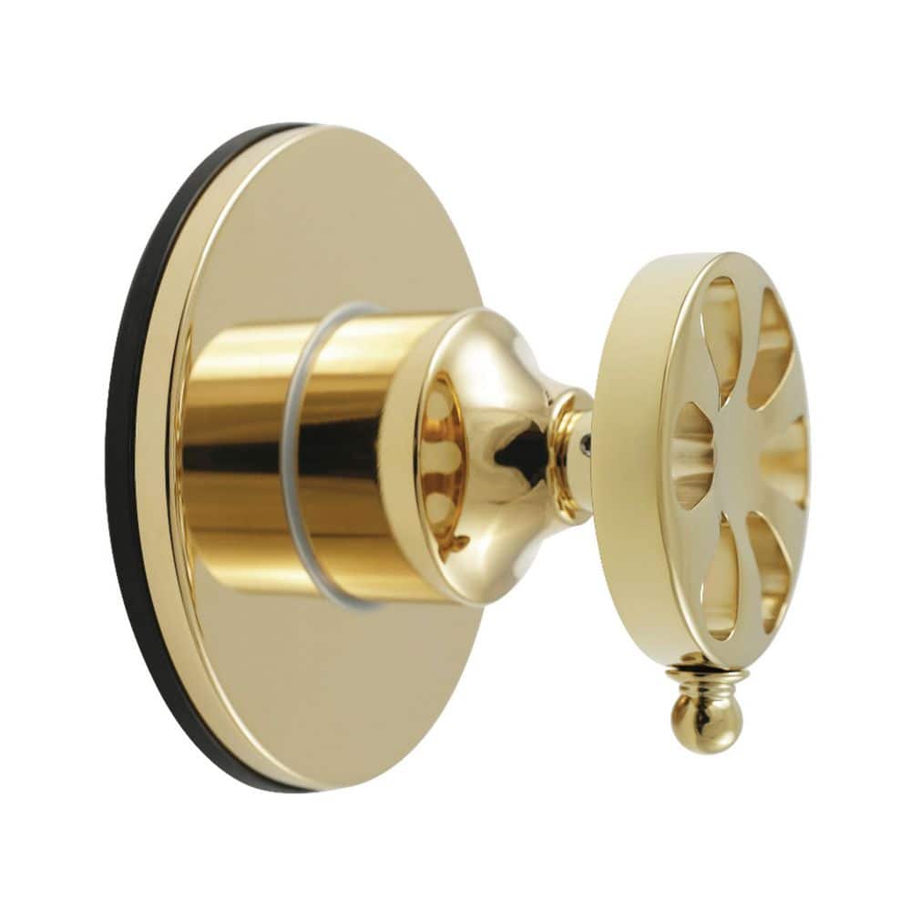 Kingston Brass Belknap 1/2 in. Single-Handle 1-Hole Wall Mount 3-Way Diverter Valve with Trim Kit in Polished Brass