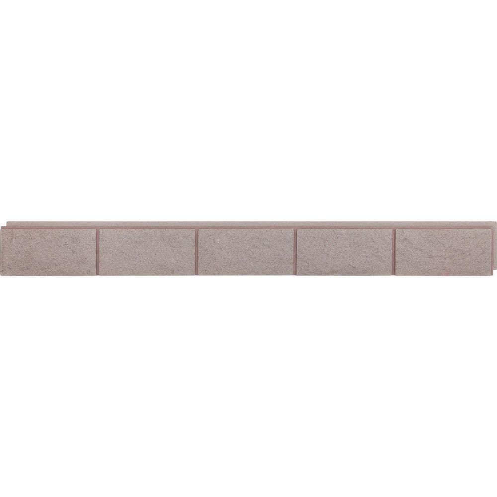 Ekena Millwork EverStone Dry Stacked, Smooth Ashlar Block Faux Concrete Panel, 90 1/8"W x 12 1/8"H x 3/4"D, Smokey Pearl (1)