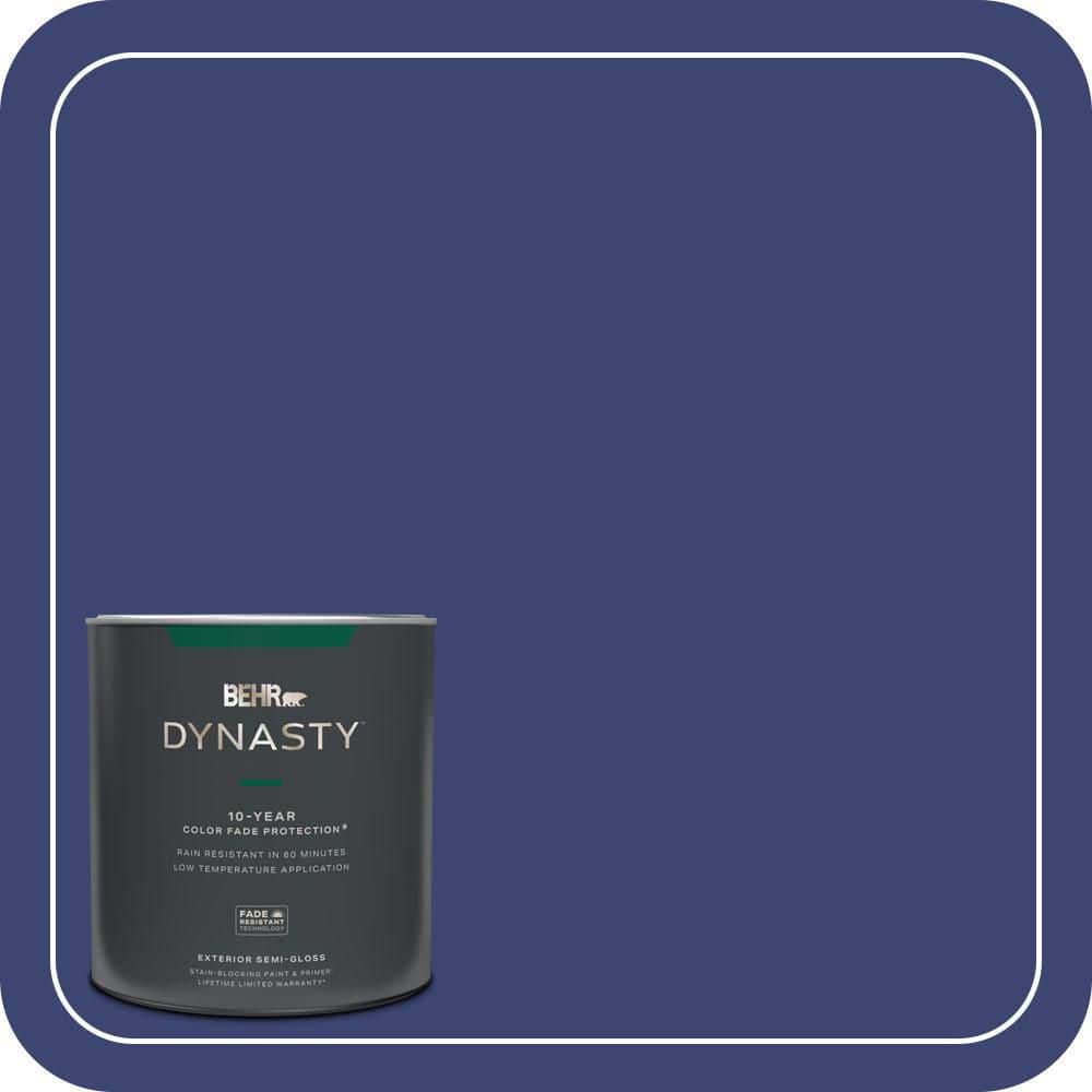 BEHR DYNASTY 1 qt. #T18-18 Constellation Blue Semi-Gloss Exterior Stain-Blocking Paint & Primer